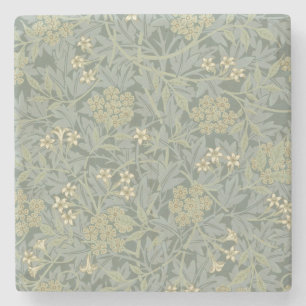 William Morris Jasmine Blue Green Botanic Art Steinuntersetzer