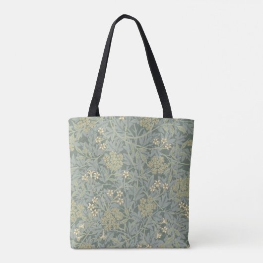 William Morris Jasmine Blue Green Botanic Art Tasche (Rückseite)