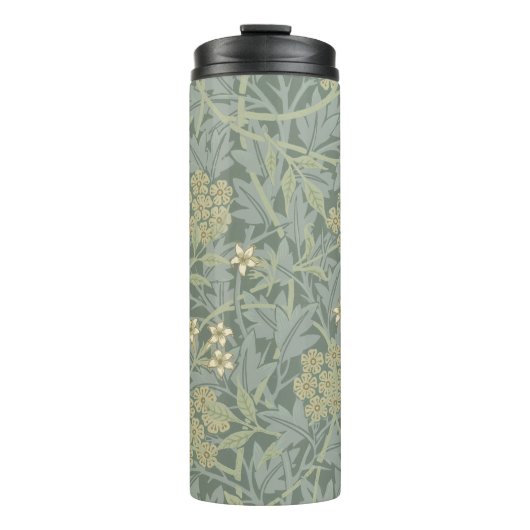 William Morris Jasmine Blue Green Botanic Art Thermosbecher (Vorderseite)