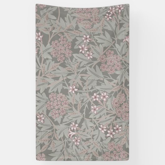William Morris Jasmine Blume Pattern Banner (Vertikal)
