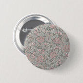 William Morris Jasmine Blume Pattern Button (Vorne & Hinten)