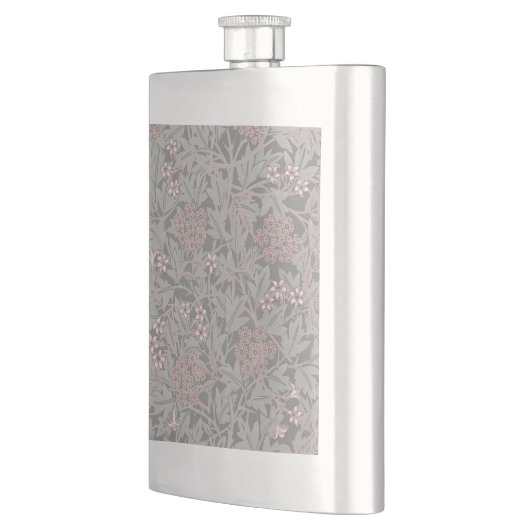 William Morris Jasmine Blume Pattern Flachmann (Links)