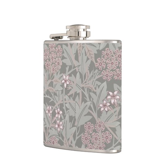 William Morris Jasmine Blume Pattern Flachmann (Links)