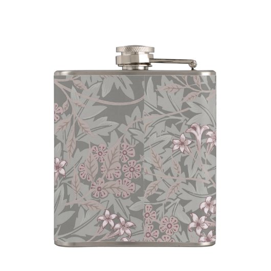 William Morris Jasmine Blume Pattern Flachmann (Rückseite)