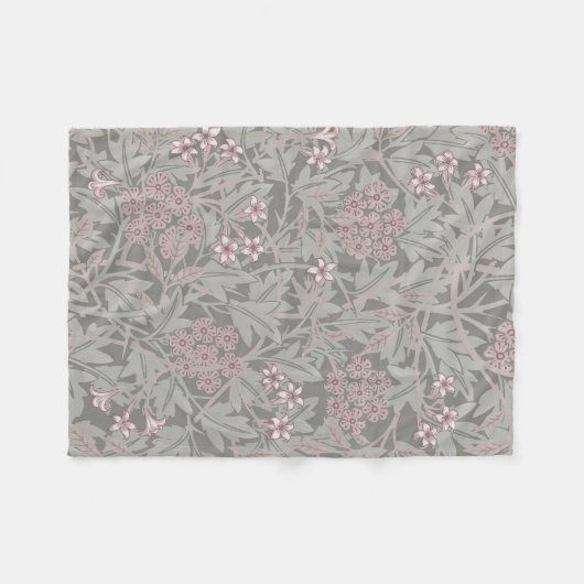 William Morris Jasmine Blume Pattern Fleecedecke (Vorderseite (Horizontal))