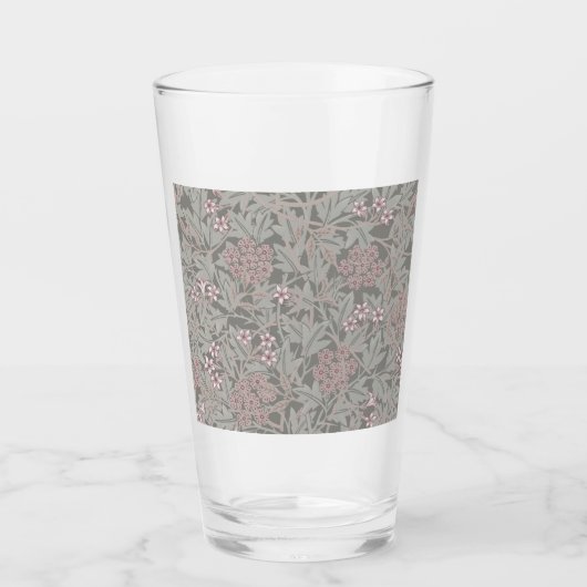William Morris Jasmine Blume Pattern Glas (Vorderseite)