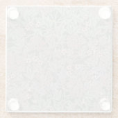 William Morris Jasmine Blume Pattern Glasuntersetzer (Rückseite)