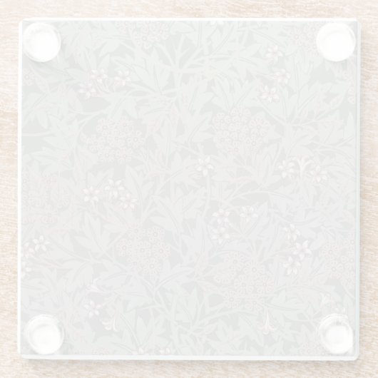 William Morris Jasmine Blume Pattern Glasuntersetzer (Rückseite)