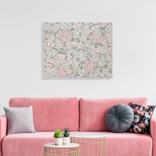 William Morris Jasmine Blume Pattern Leinwanddruck (Insitu (Wohnzimmer))