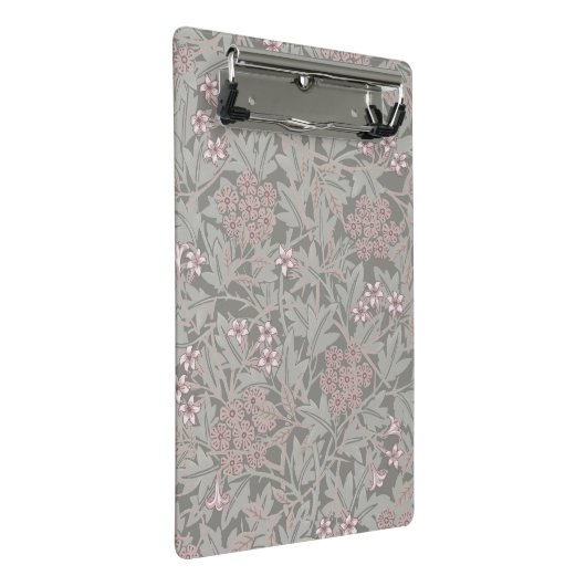 William Morris Jasmine Blume Pattern Mini Klemmbrett (Schrägansicht)