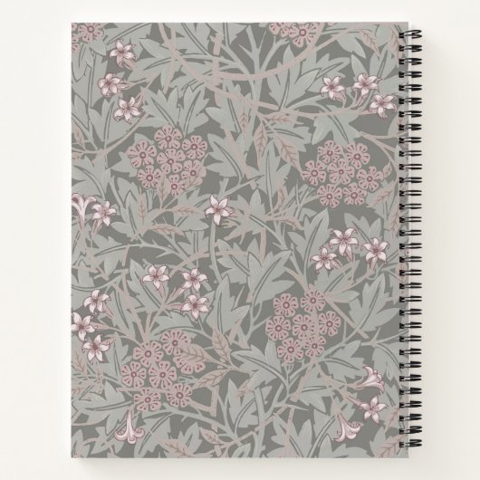 William Morris Jasmine Blume Pattern Notizblock (Rückseite)