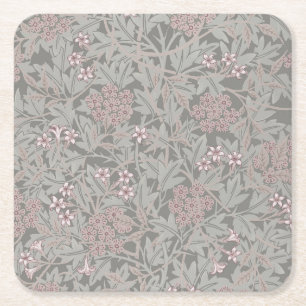 William Morris Jasmine Blume Pattern Rechteckiger Pappuntersetzer