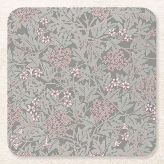 William Morris Jasmine Blume Pattern Rechteckiger Pappuntersetzer (Vorderseite)