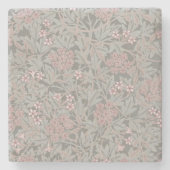 William Morris Jasmine Blume Pattern Steinuntersetzer (Vorderseite)