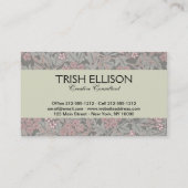 William Morris Jasmine Blume Pattern Visitenkarte (Rückseite)