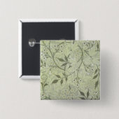William Morris Jasmine Blume Wallpaper Art Button (Vorne & Hinten)