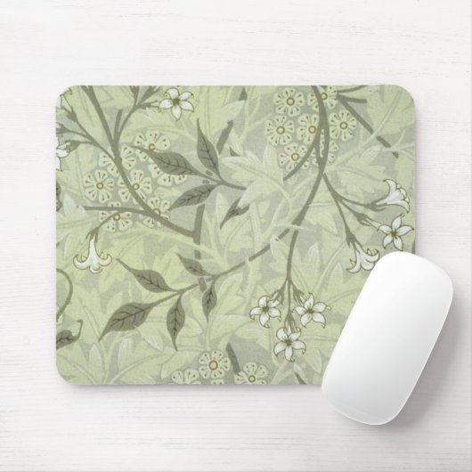 William Morris Jasmine Blume Wallpaper Art Mousepad (Mit Mouse)