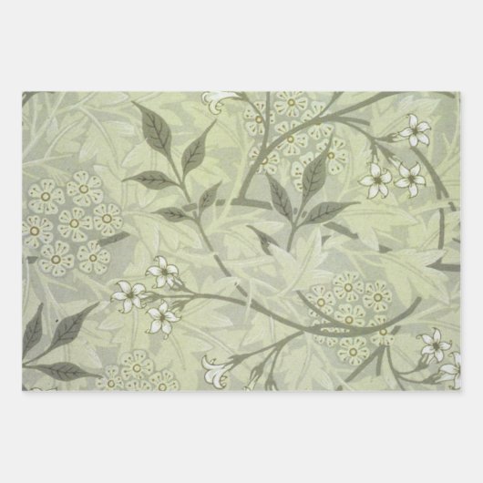 William Morris Jasmine Botanical Geschenkpapier Set (Vorderseite)