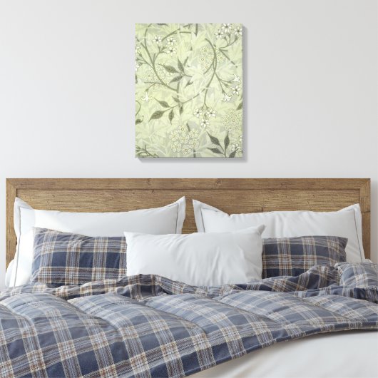 William Morris Jasmine Botanical Leinwanddruck (Insitu (Schlafzimmer))