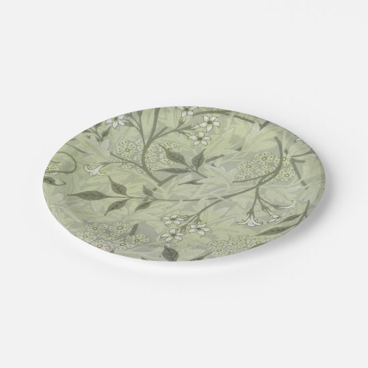 William Morris Jasmine Botanical Pappteller (Schrägansicht)