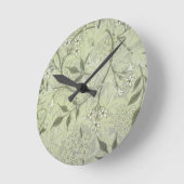William Morris Jasmine Botanical Runde Wanduhr (Winkel)