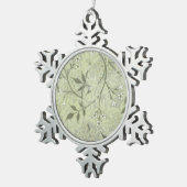 William Morris Jasmine Botanical Schneeflocken Zinn-Ornament (Rechts)
