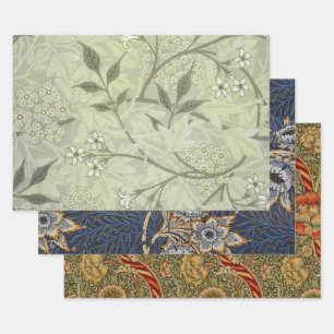 William Morris Jasmine Botanische Vintage Antik Geschenkpapier Set