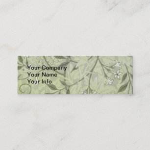 William Morris Jasmine Botanische Vintage Antiquit Mini Visitenkarte