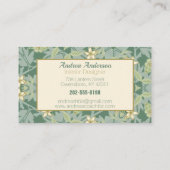 William Morris Jasmine Floral Visitenkarte (Rückseite)