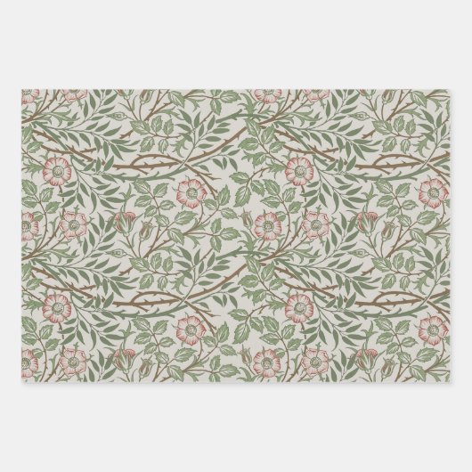 William Morris Jasmine Flower Pattern Geschenkpapier Set (Vorderseite 2)