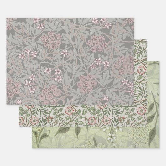 William Morris Jasmine Flower Pattern Geschenkpapier Set (Set)