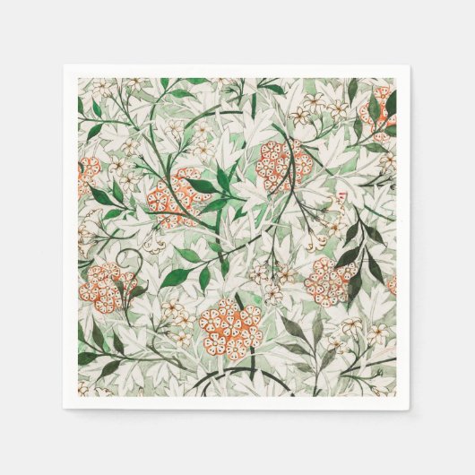 William Morris Jasmine Flower Serviette (Vorderseite)