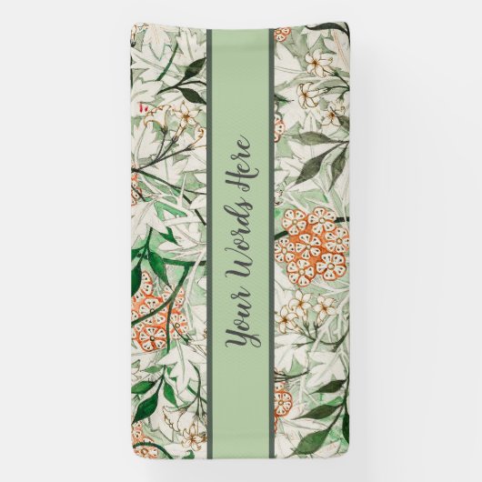 William Morris Jasmine Garden Blume Classic Banner (Vertikal)