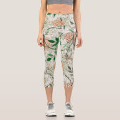 William Morris Jasmine Garden Blume Classic Capri Leggings (Vorderseite)