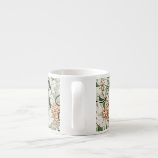 William Morris Jasmine Garden Blume Classic Espressotasse (Rückseite)