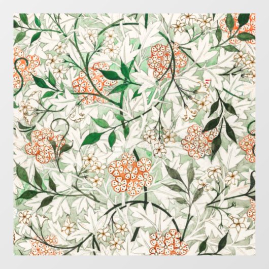 William Morris Jasmine Garden Blume Classic Fensteraufkleber (Blatt)