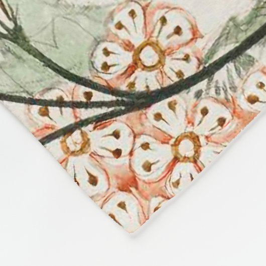 William Morris Jasmine Garden Blume Classic Fleecedecke (Ecke)