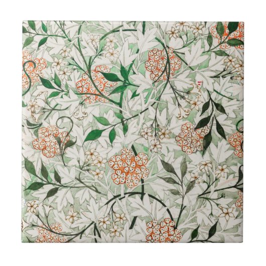 William Morris Jasmine Garden Blume Classic Fliese (Vorderseite)