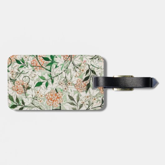 William Morris Jasmine Garden Blume Classic Gepäckanhänger (Rückseite horizontal)