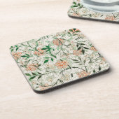 William Morris Jasmine Garden Blume Classic Getränkeuntersetzer (Linke Seite)