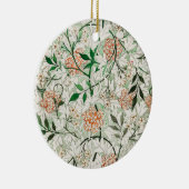 William Morris Jasmine Garden Blume Classic Keramik Ornament (Rechts)
