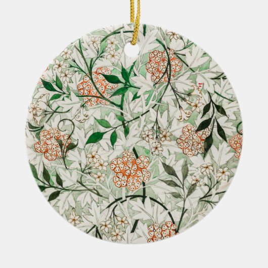 William Morris Jasmine Garden Blume Classic Keramik Ornament (Vorne)