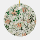 William Morris Jasmine Garden Blume Classic Keramik Ornament (Hinten)