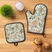 William Morris Jasmine Garden Blume Classic Ofenhandschuh & Topflappen-Set (Oben Unten)