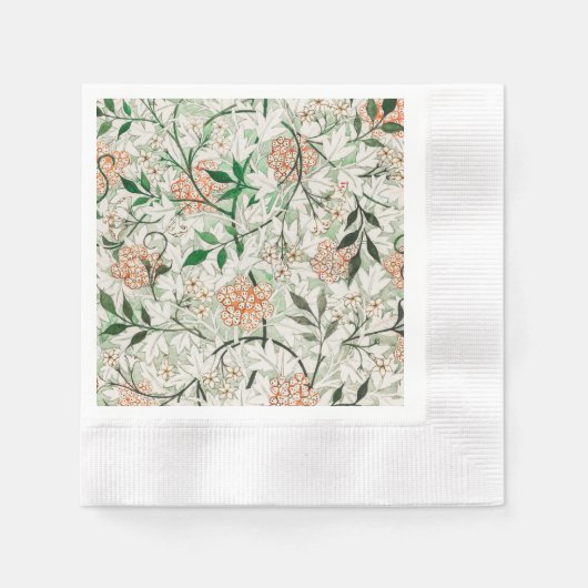 William Morris Jasmine Garden Blume Classic Serviette (Vorderseite)
