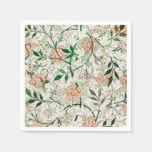 William Morris Jasmine Garden Blume Classic Serviette (Vorderseite)