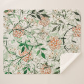 William Morris Jasmine Garden Blume Classic Sherpadecke (Vorderseite (Horizontal))