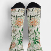 William Morris Jasmine Garden Blume Classic Socken (Oben)