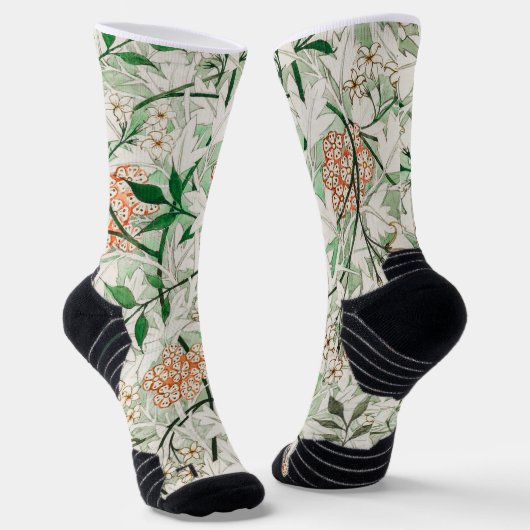 William Morris Jasmine Garden Blume Classic Socken (Gewinkelt)