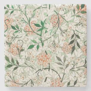 William Morris Jasmine Garden Blume Classic Steinuntersetzer